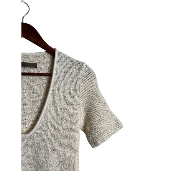 Enza Costa Slub Sweater Knit Half Sleeve Dress in Undyed Womans Small+ - Picture 6 of 11